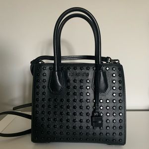 Studded Michael Kors black crossbody bag